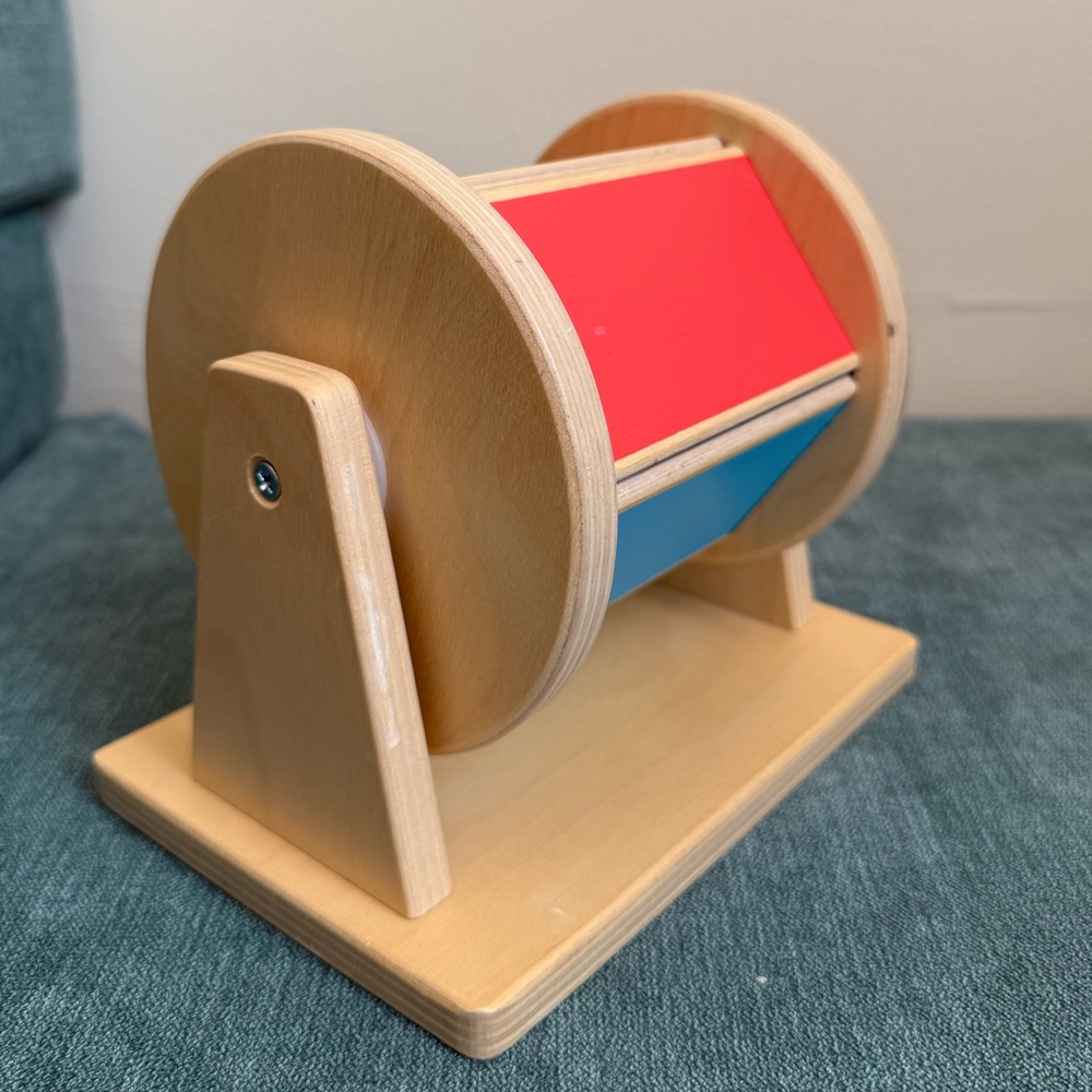 Lovevery Montessori Spinning Drum Wooden Toy